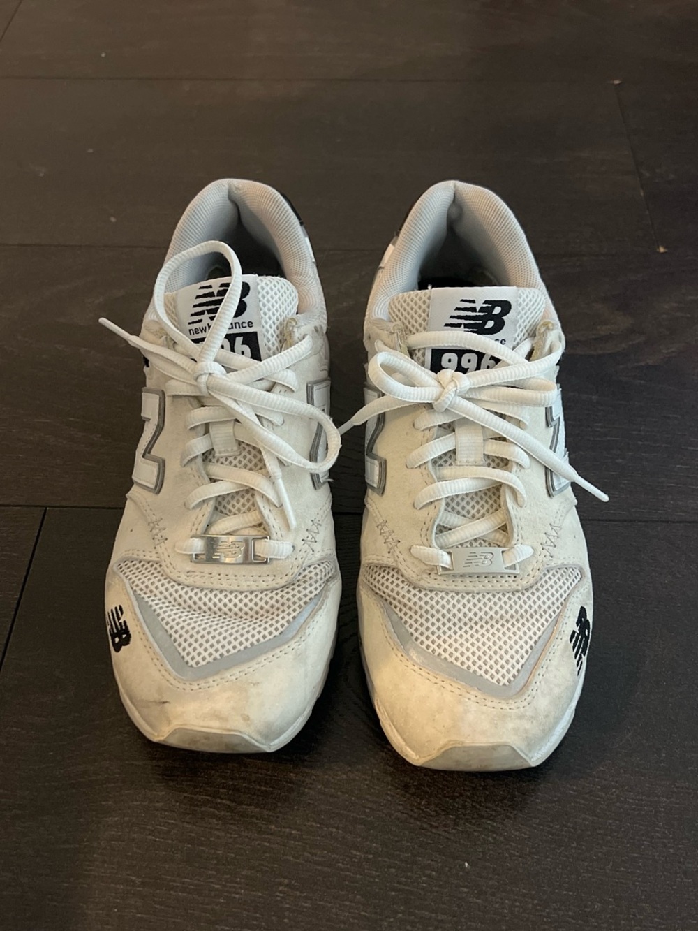 New Balance 998 Lace-Up Sneakers in Light Gray/White